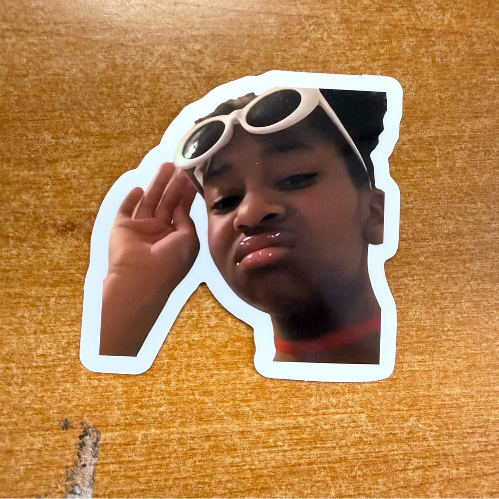 Funny Sticker with Sunglasses‎
